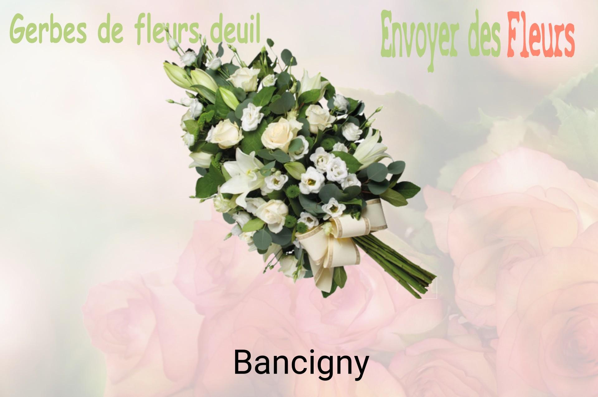 Gerbe de fleurs de deuil livrée à Bancigny